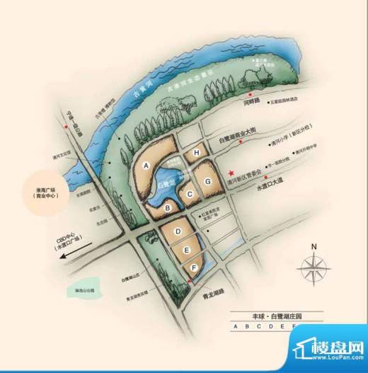 白鹭湖庄园交通图